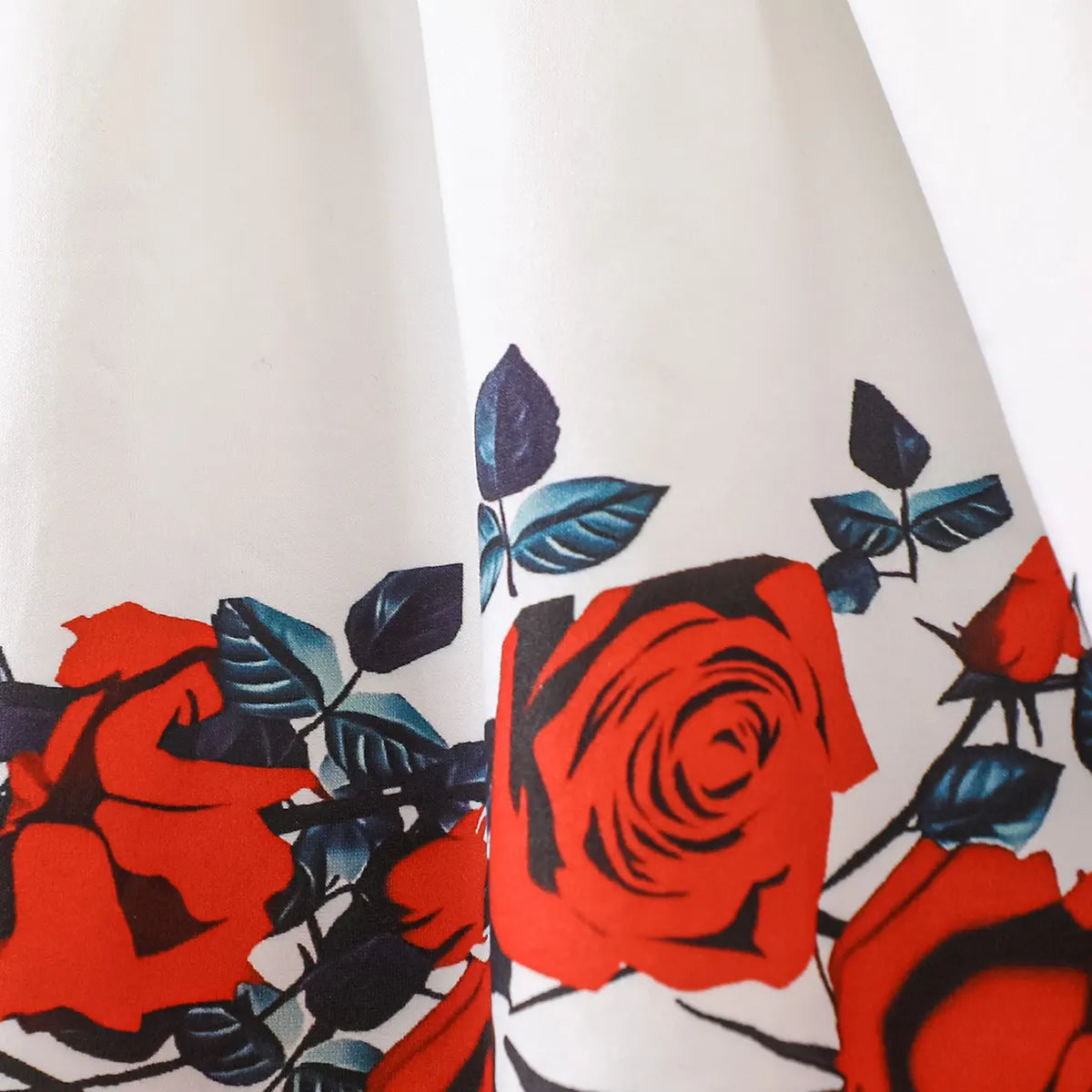 Girls White Floral Printed Long Sleeves Fit & Flare Dress Casual Dresses