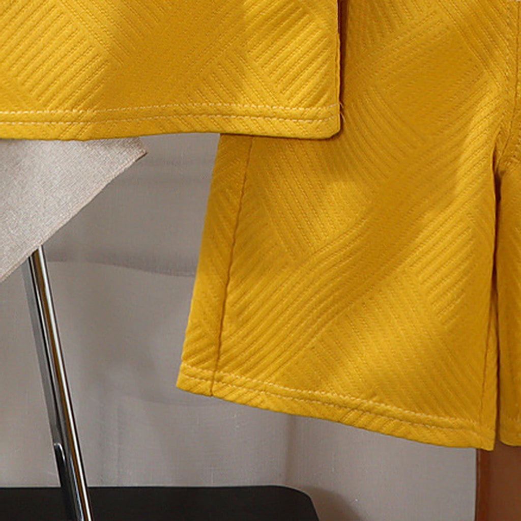 Boys Yellow Wonderful Typography Short Sleeve T-Shirt With Shorts Sets 2 pc. Sets
