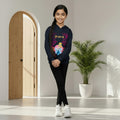 Girls Navy Blue Princess Graphics Hooded Sweatshirt Sweatshirts & Hoodies Navy Blue 6-7 Y