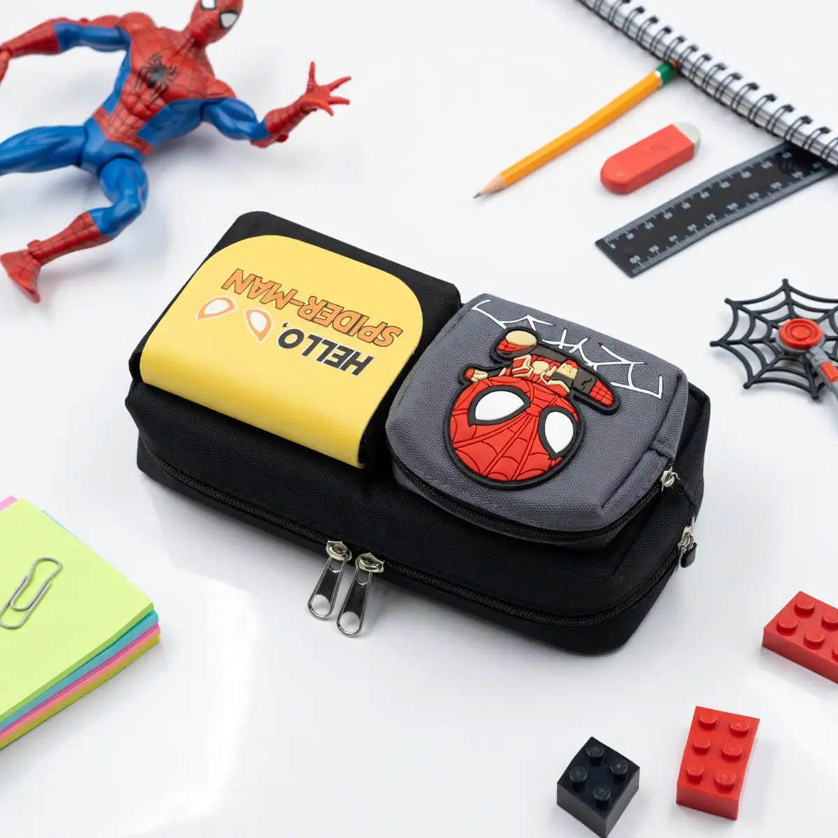 Kids Spider Hero Multi-Compartment Pencil Pouch Trending Accessories