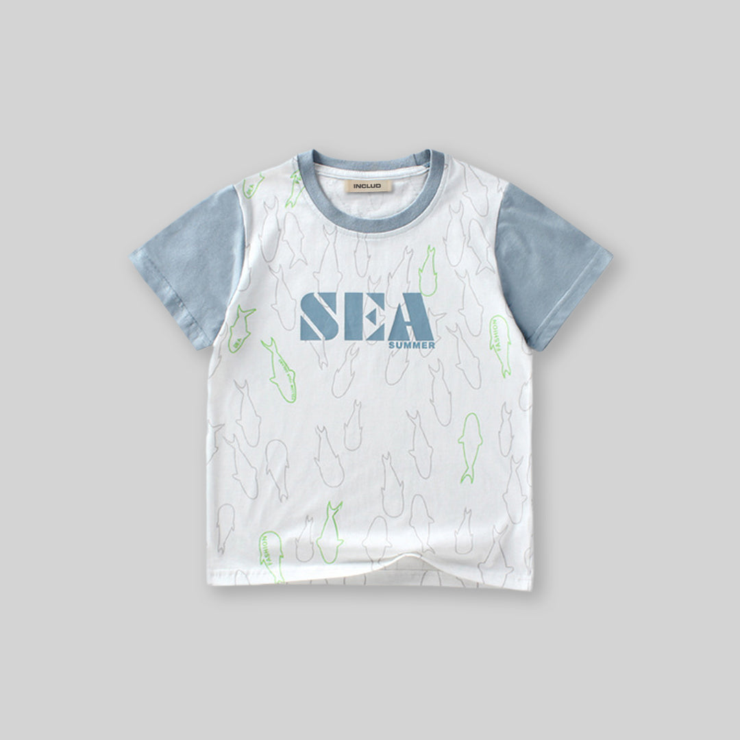 Boys Printed Short Sleeves T-Shirt Tshirts   