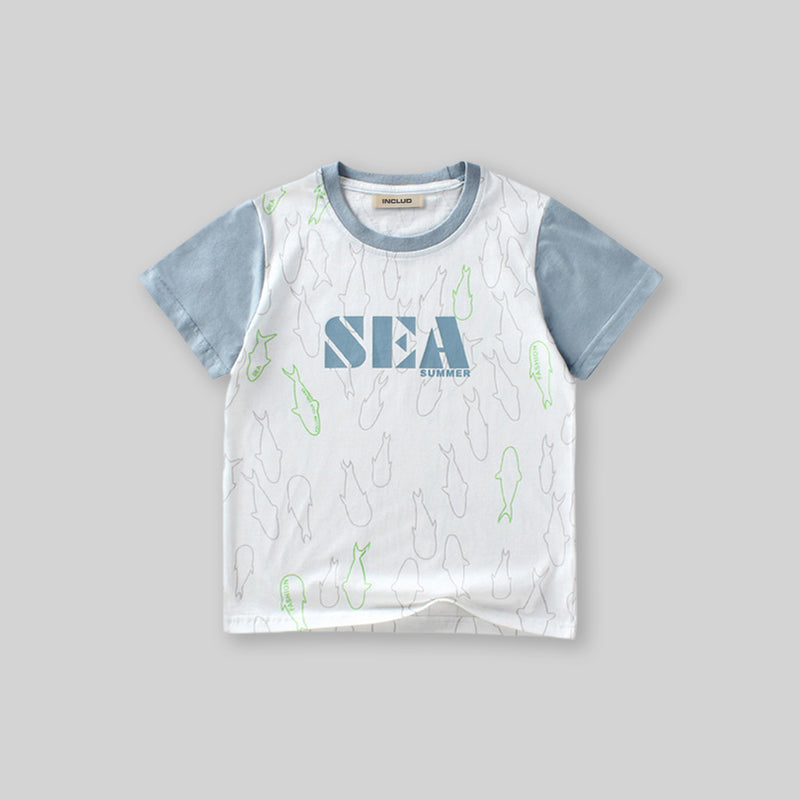 Boys Printed Short Sleeves T-Shirt Tshirts   