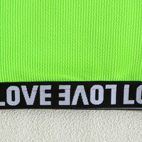 Girls Neon Green Sleeveless Crop Top With Flared Skirt Set 2 pc. Sets