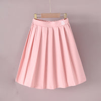 Girls Pink Pleated Flared Skirt Skirts