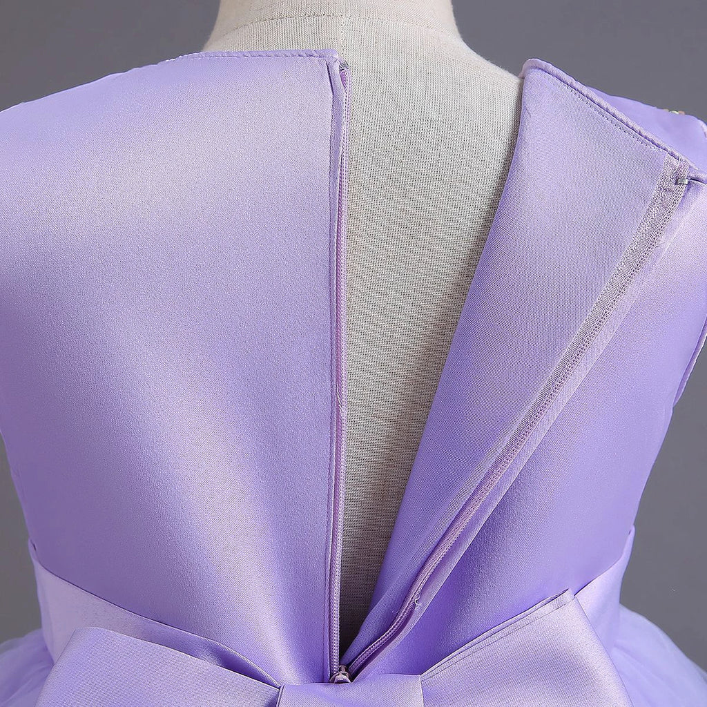 Girls Purple Sequin Embellished Tutu Party Wear Dress Party Dresses