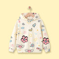 Girls Off White Floral Print Long Sleeve Hoodie Sweatshirts & Hoodies Off White 3-4 Y