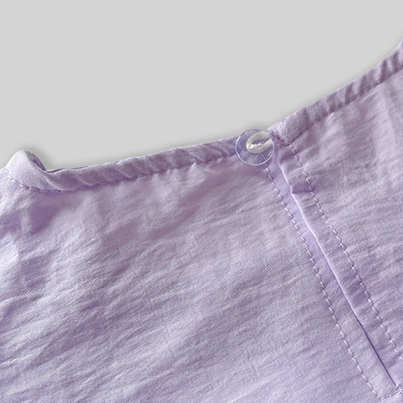 Girls Purple Sleeveless Top With Pants Sets Sets