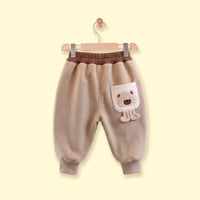Boys Light Brown Paw Applique Jogger Joggers