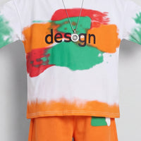 Boys Orange Graphic Short Sleeve T-Shirt With Shorts Sets 2 pc. Sets