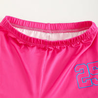 Girls Pink Graphics Printed T-Shirt With Legging Sets Sets