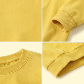 Boys Yellow Typography Print Long Sleeve Sweatshirt Sweatshirts & Hoodies
