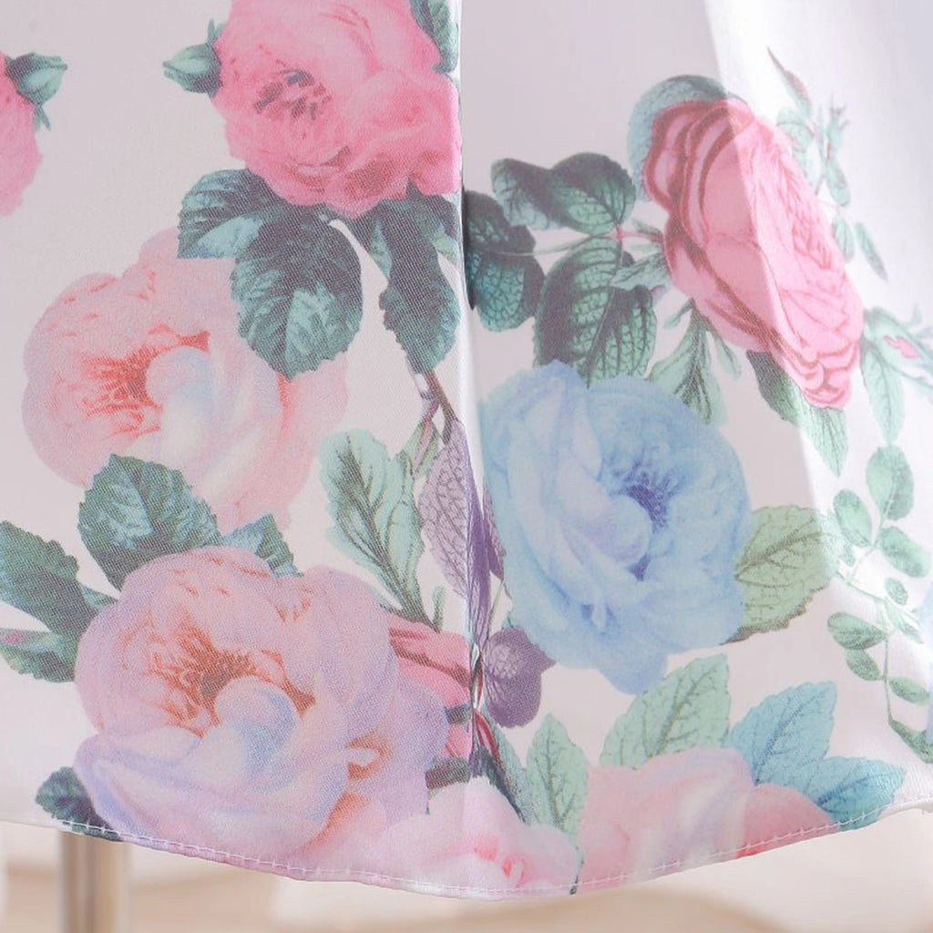 Girls Pink Floral Printed Cap Sleeve Fit & Flare Party Wear Dress Party Dresses
