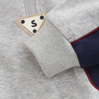 Boys Grey Color-blocked Sweatshirt With jogger Co-ord Sets Sets