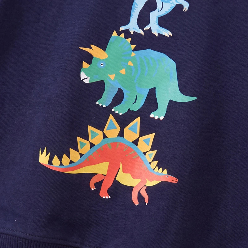 Boys Navy Blue Graphic Long Sleeve Sweatshirt Sweatshirts & Hoodies