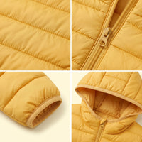 Girls Yellow Hooded Quilted Puffer Jacket Coats & Jackets