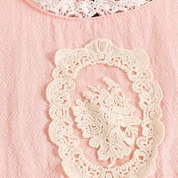 Girls Light Pink Sleeveless Peplum Top With Elasticated Pants Sets 2 pc. Sets