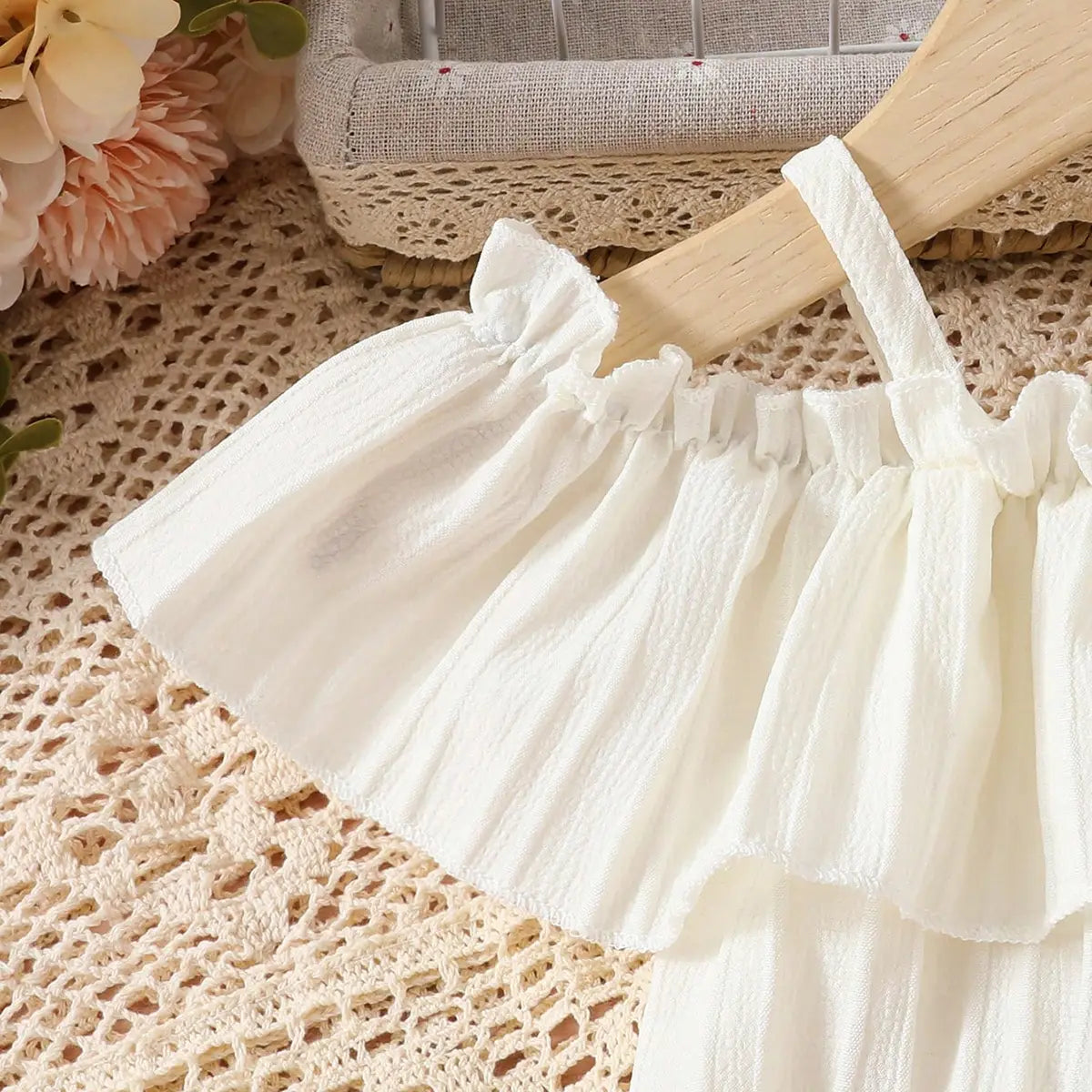 Girls White Off Shoulder Fit & Flare Dress Casual Dresses