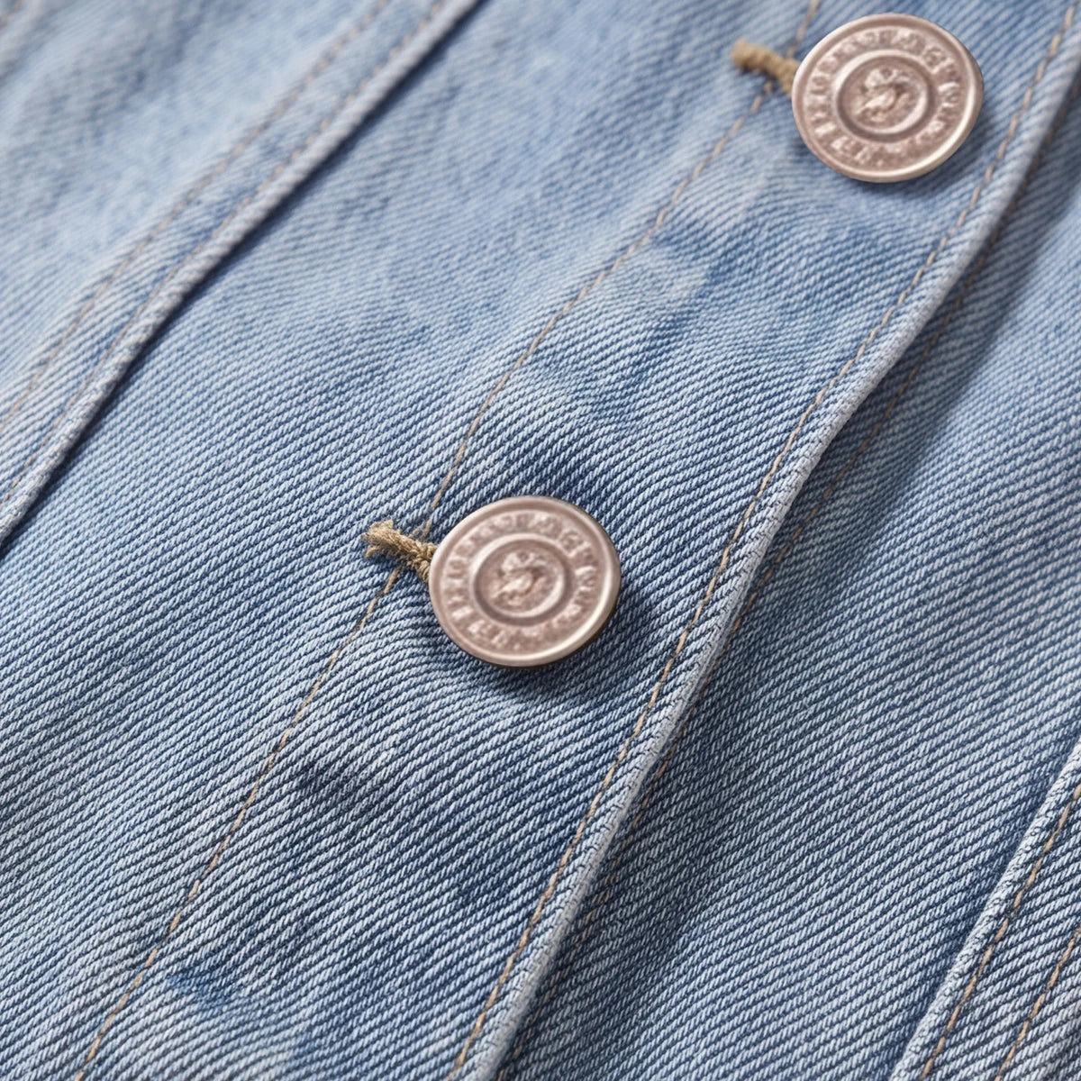 Girls Light Blue Floral Embroidered Denim Jacket Coats & Jackets