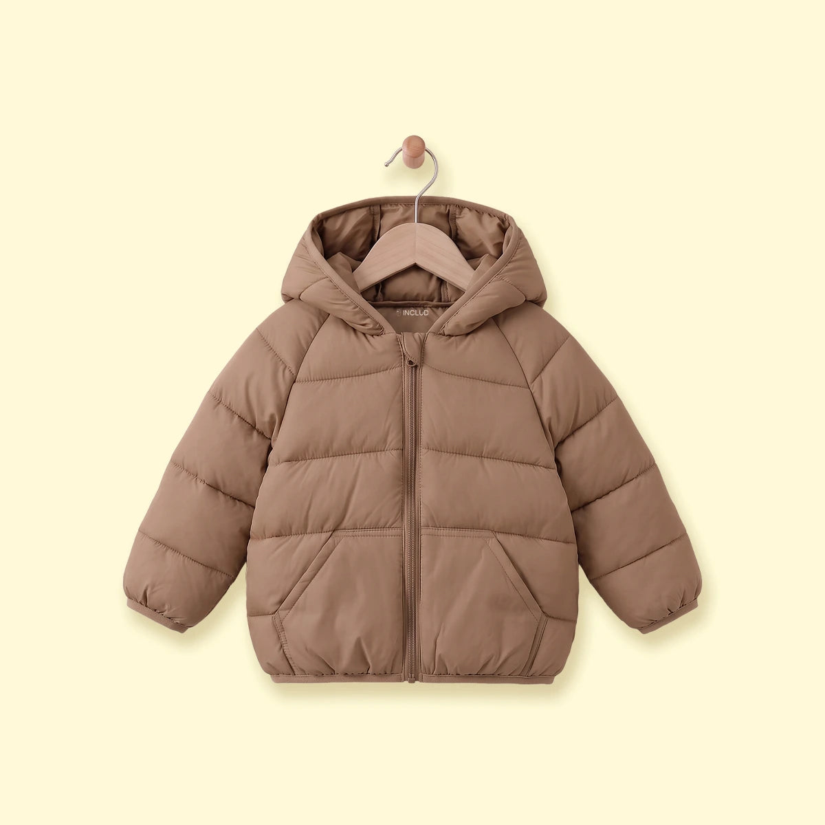 Boys Brown Hooded Quilted Puffer Jacket Coats & Jackets Brown 1-2 Y