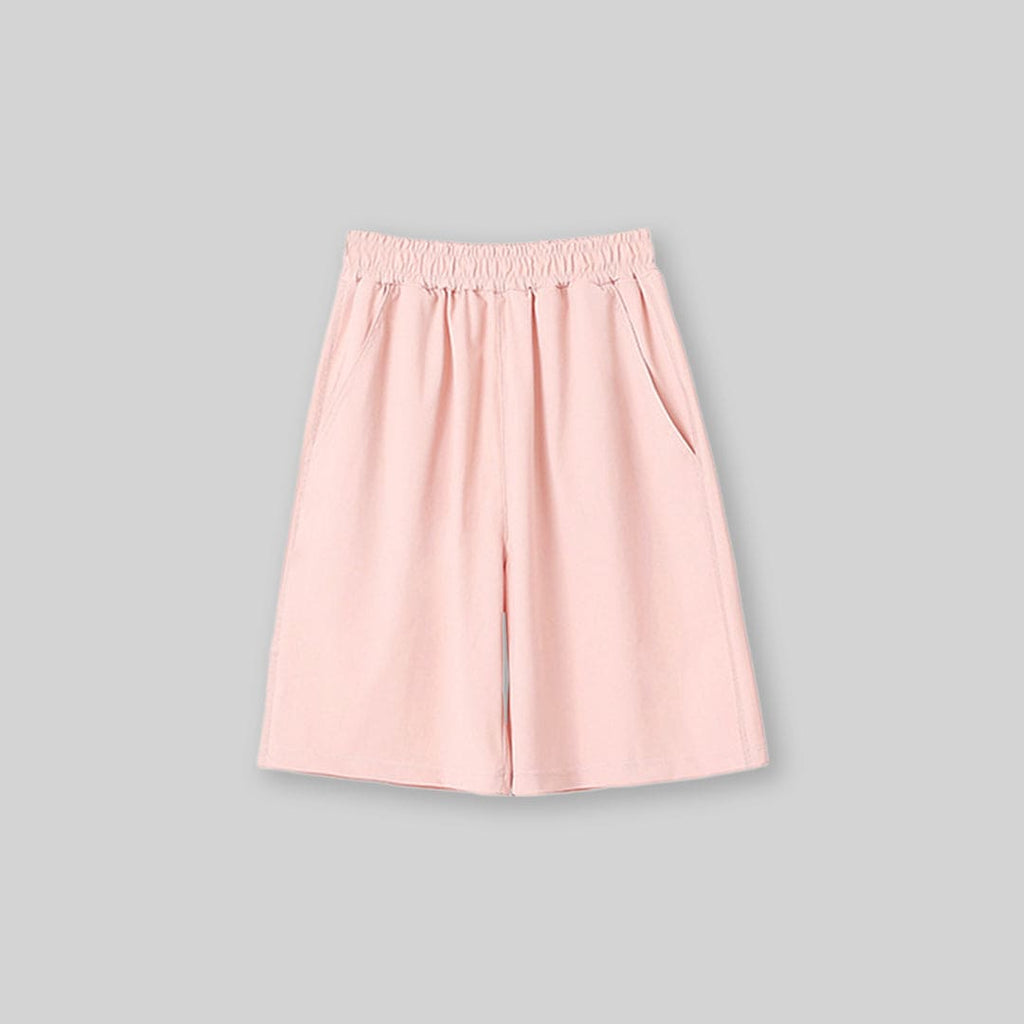 Girls Solid Elasticated Shorts