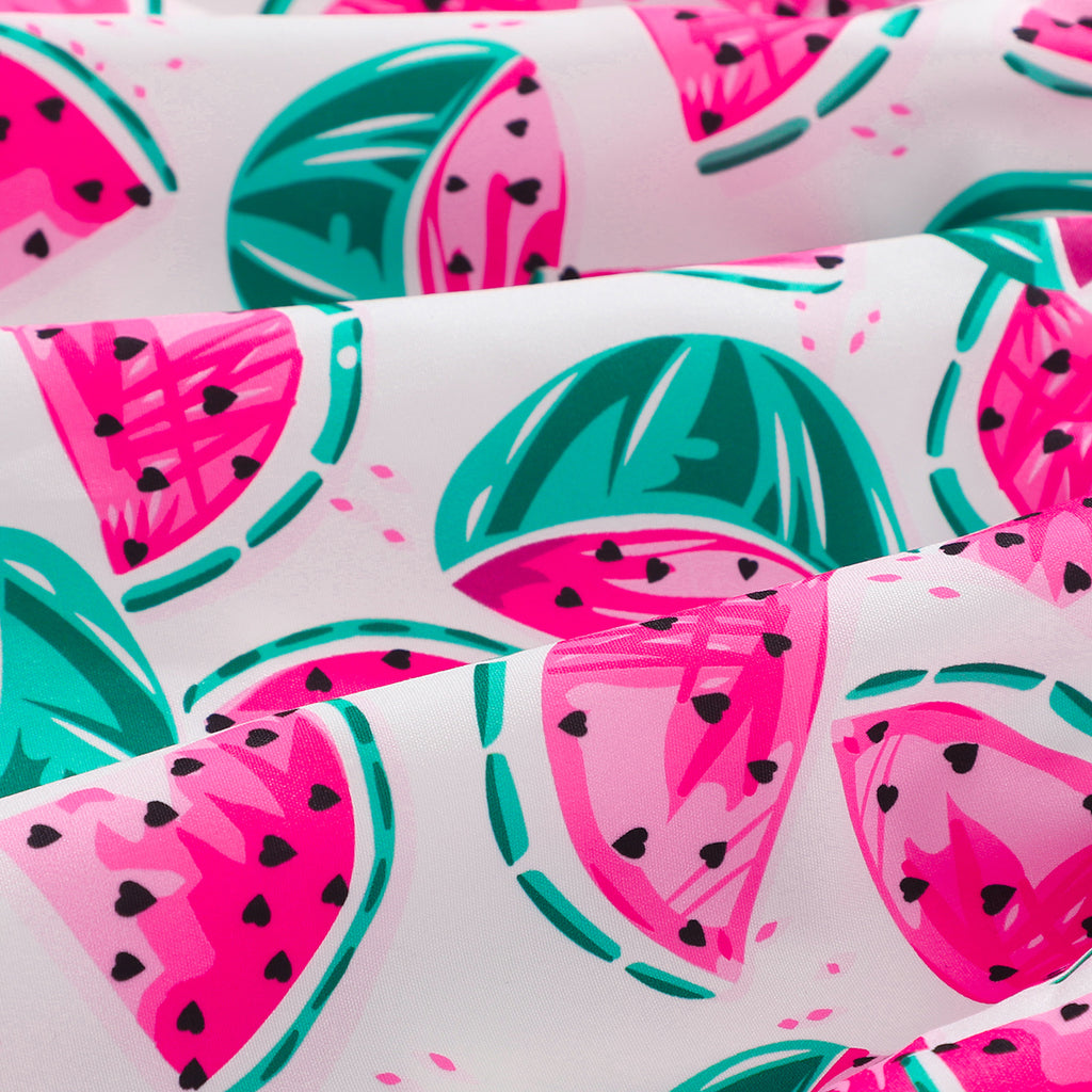 Girls Pink Watermelon Print Top with Skirt Set Sets