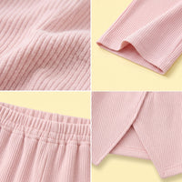 Girls Pink Knitted Top & Pants Co-ord Sets Sets
