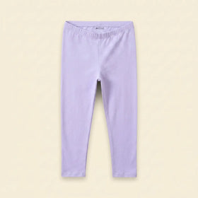 Girls Lavender Solid Ankle Length Leggings Leggings & Tights