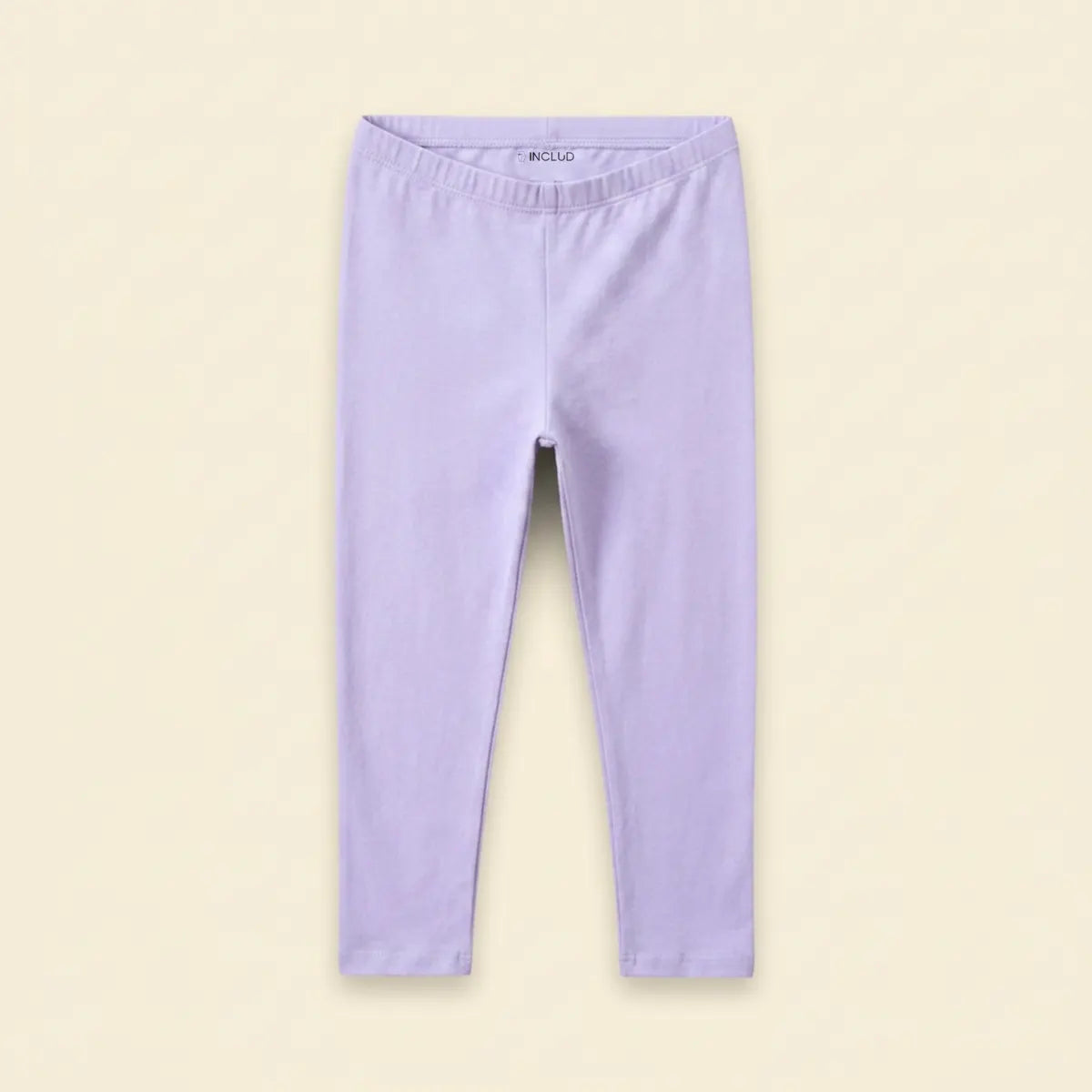 Girls Lavender Solid Ankle Length Leggings Leggings & Tights