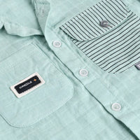 Boys Green Checked Short Sleeves Shirt With Shorts Sets Sets