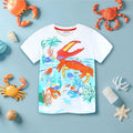 Boys Short Sleeve Graphic T-Shirt Tshirts White 1-2 Y 