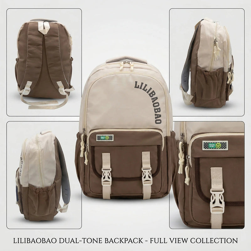 Kids Brown Lilibao School Backpack Trending Accessories