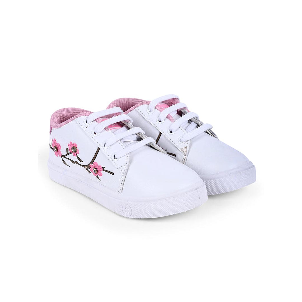 Girls Casual Lace-up Sneakers