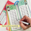 Kids Rewritable Multiplication Flash Cards Set Trending Accessories Multicolor Onesize