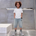 Boys Light Blue Embroidered Denim Shorts Shorts Light Blue 3-4 Y