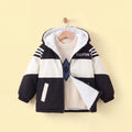 Boys White Hooded Full Sleeves Fleece Lined Jacket Coats & Jackets White 1-2 Y