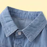 Boys Light Blue Long Sleeve Denim Shirt Shirts