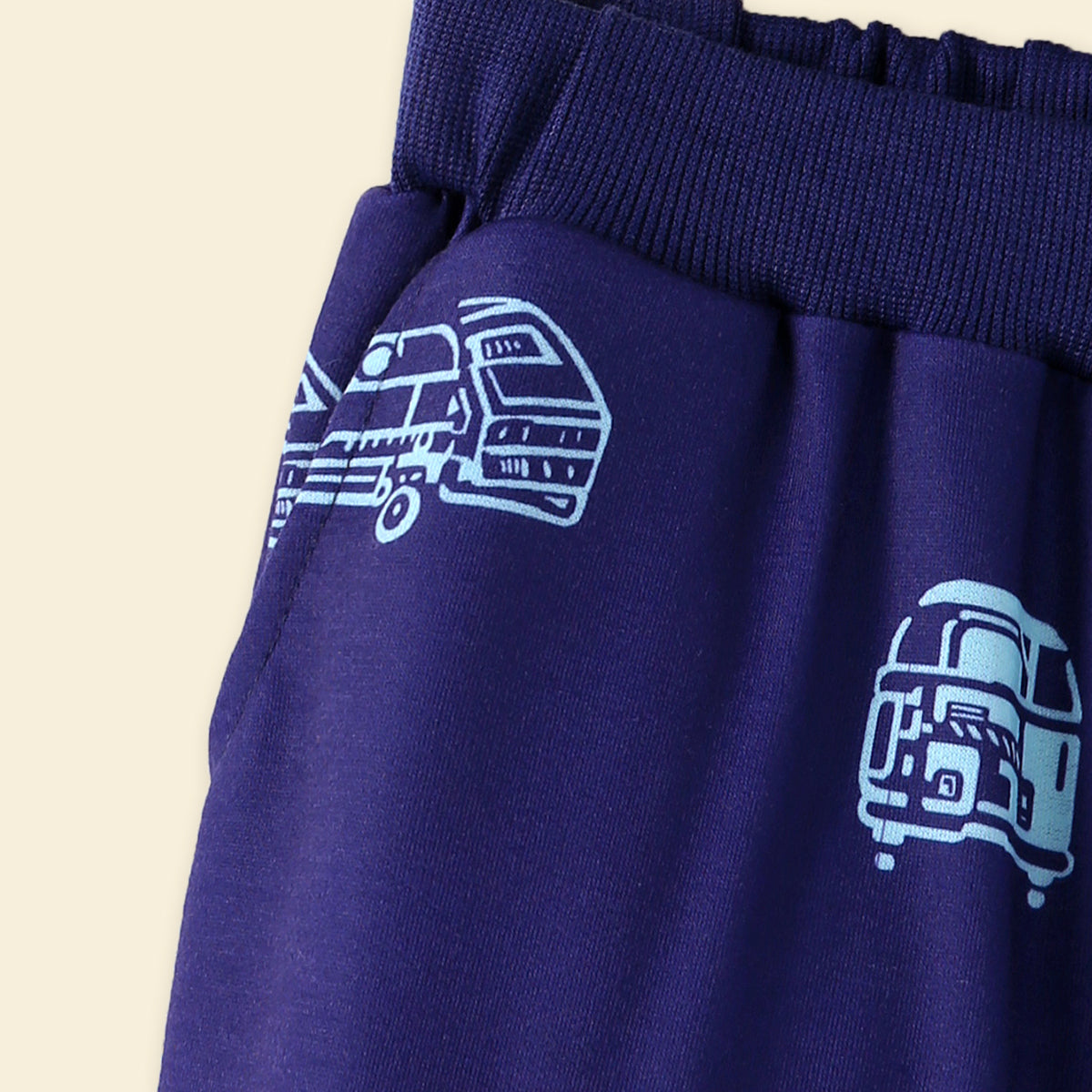 Girls Navy Blue Printed Joggers - Pack Of 2 Trackpants & Joggers