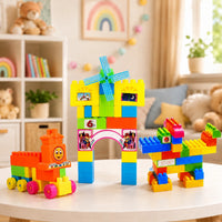 Multicolor 93 PCS Large Building Blocks Train Set for Kids Trending Accessories