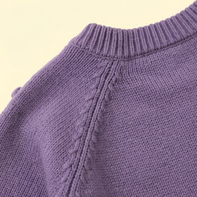 Girls Purple Floral Raglan Sleeve Cardigan Sweaters & Cardigans