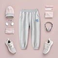 Girls Elasticated Knitted Joggers Trackpants & Joggers Grey 1-2 Y 