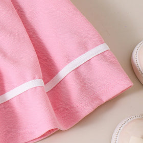 Girls White Textured Sleeveless Polo Top with Pleated Skirt Sets 2 pc. Sets