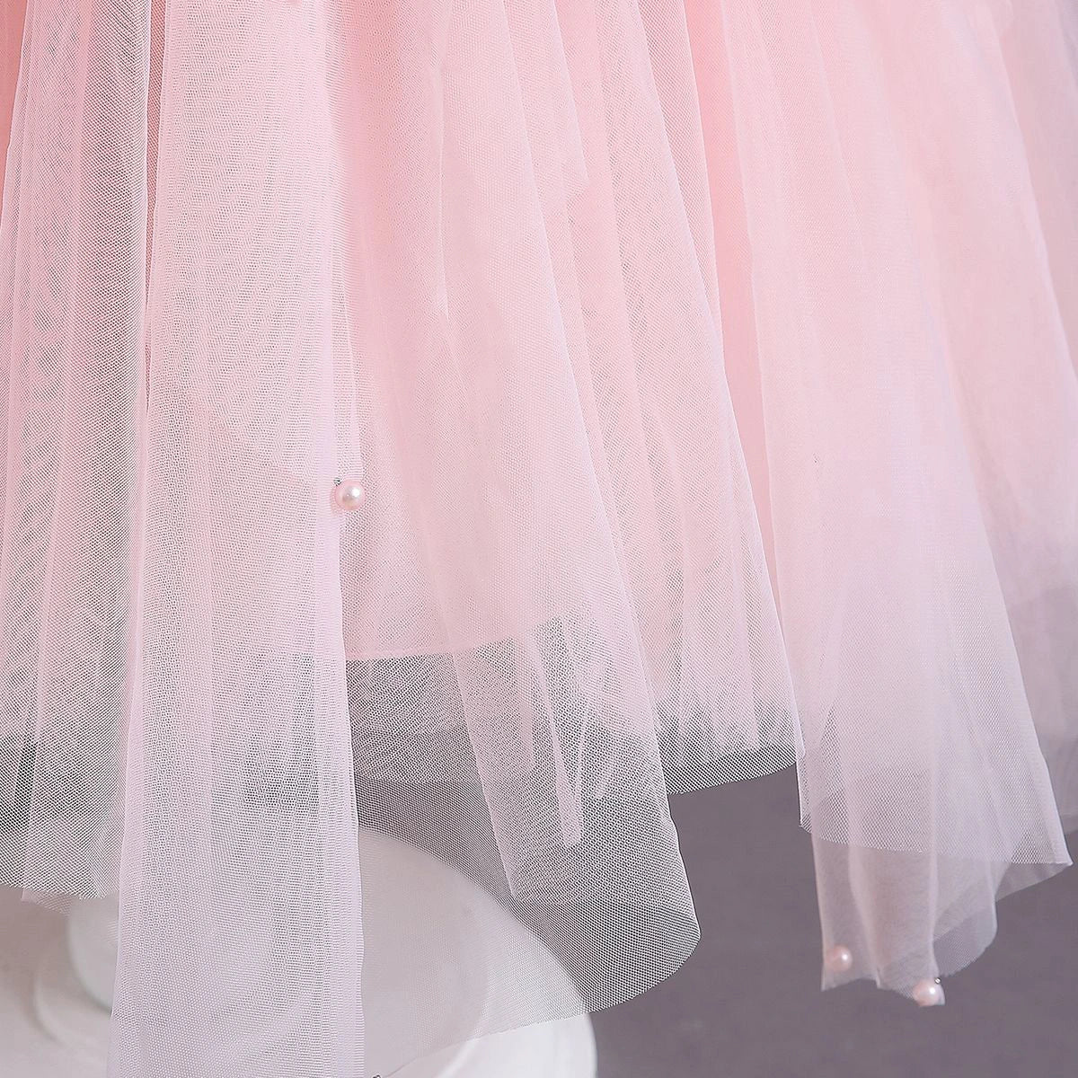 Girls Light Pink Sequin Embellished Tutu Party Wear Dress Party Dresses