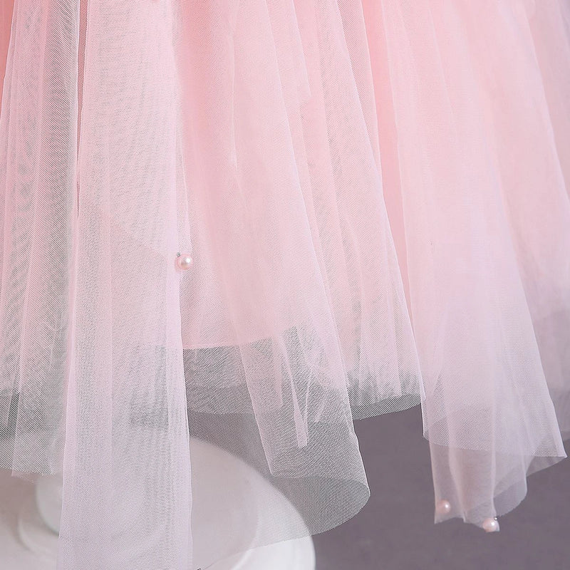 Girls Light Pink Sequin Embellished Tutu Party Wear Dress Party Dresses