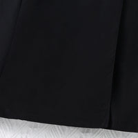 Girls Black and White Puff Sleeves Formal Blazer Dress Casual Dresses