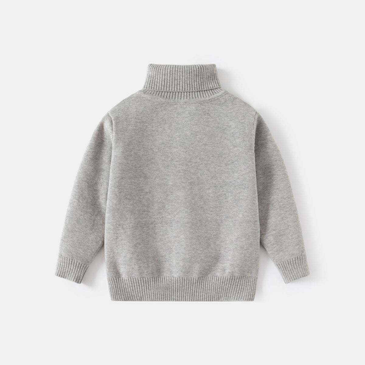 Boys Grey Textured Turtleneck Sweater Sweaters & Cardigans