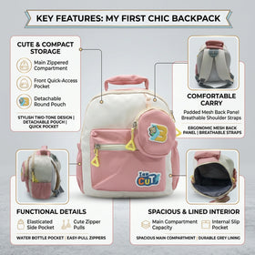 Kids Pink Cotton School Backpack Trending Accessories