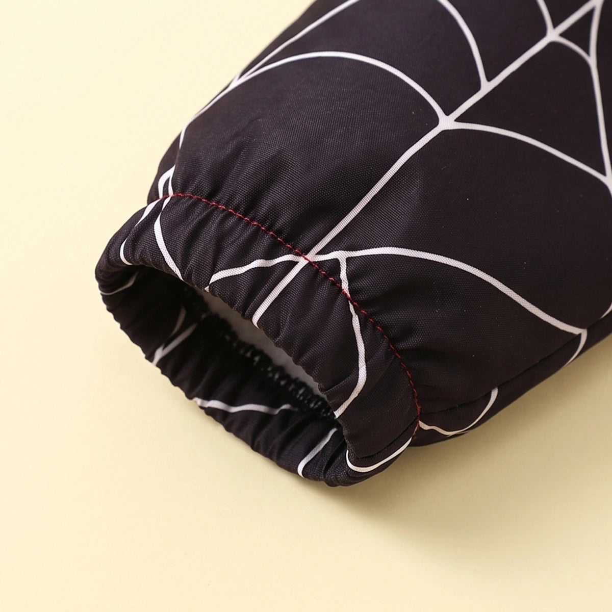 Boys Black Spiderweb Print Hooded Zip-Up Jacket Coats & Jackets