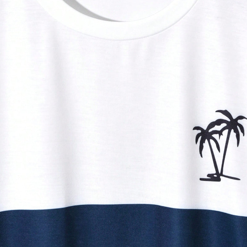 Boys White Striped Short Sleeves Printed T-Shirt With Cross Pockets Shorts Set 2 pc. Sets