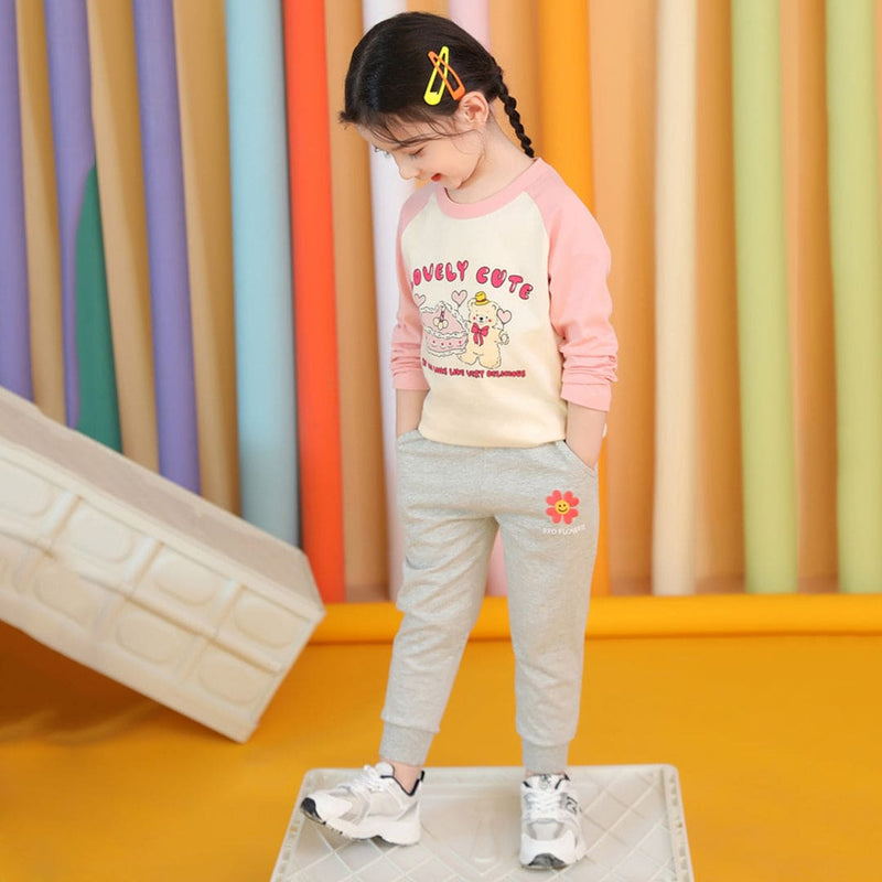 Girls Graphic Print Full Sleeves T-shirt Tshirts   