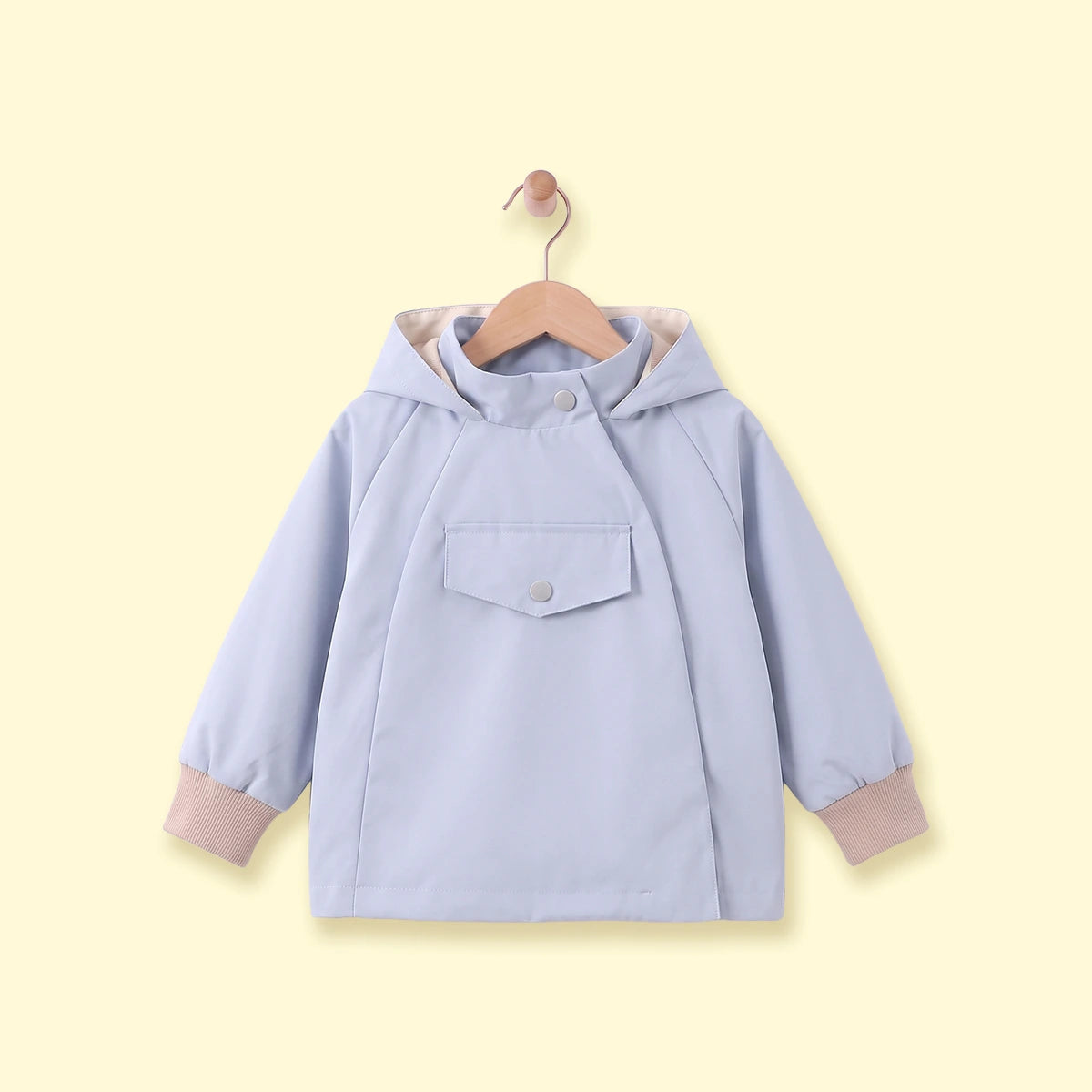 Boys Light Blue Long Sleeve Hooded Jacket Coats & Jackets Light Blue 1-2 Y